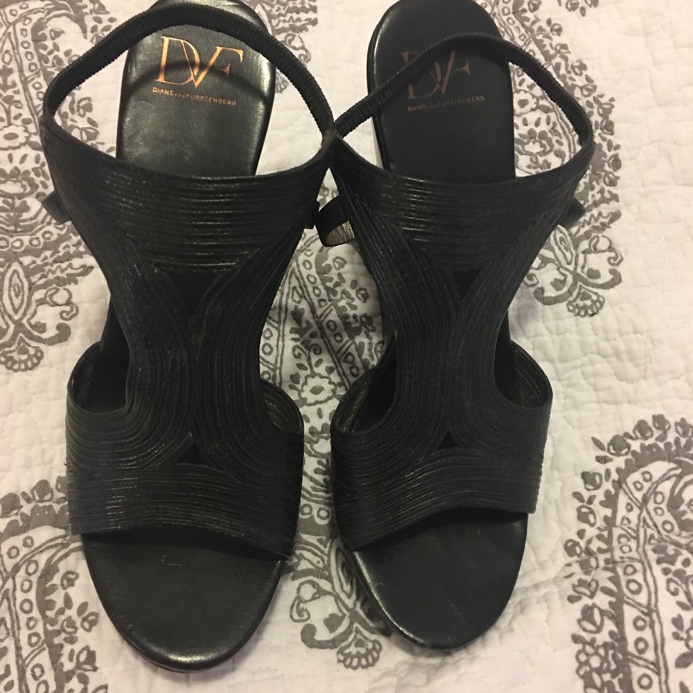 Diane Von Furstenburg woven wedges
